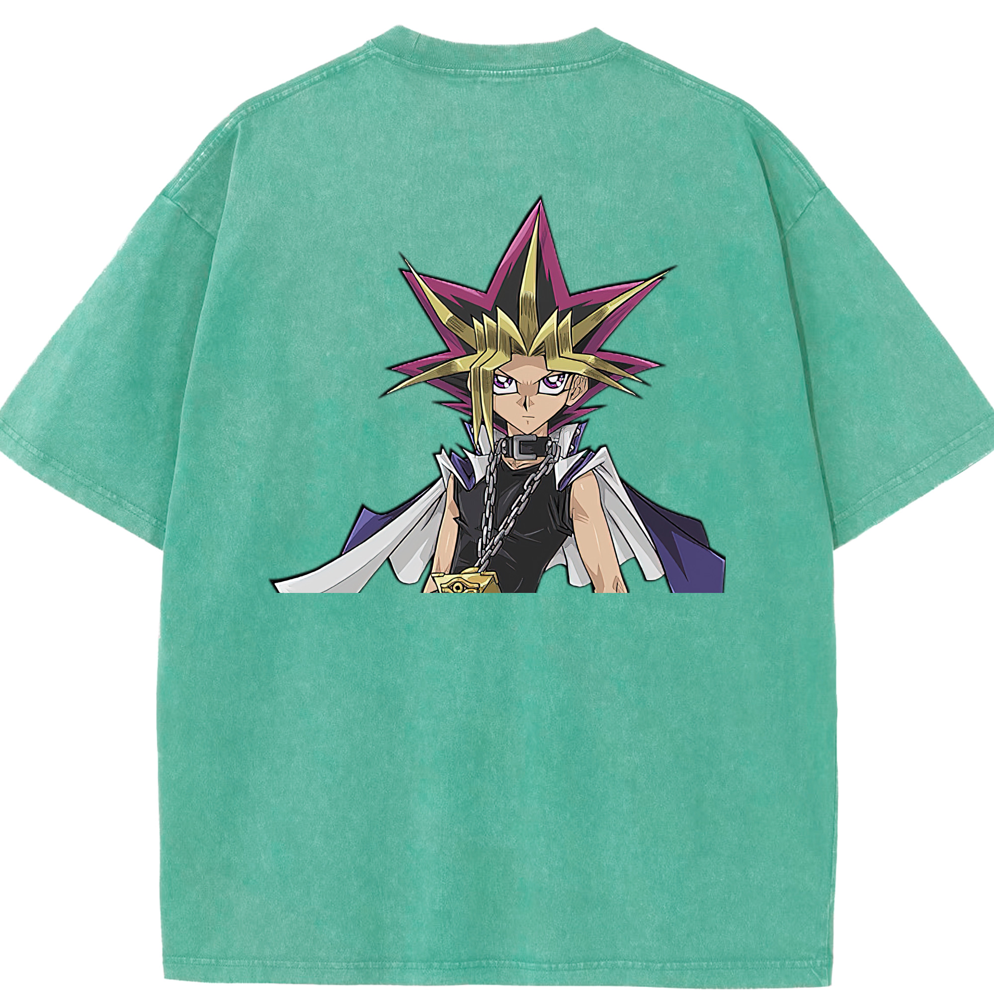 （画像用） 遊☆戯☆王 Yu-Gi-Oh! 綿100% ヴィンテージ風 半袖Tシャツ（背面プリント）